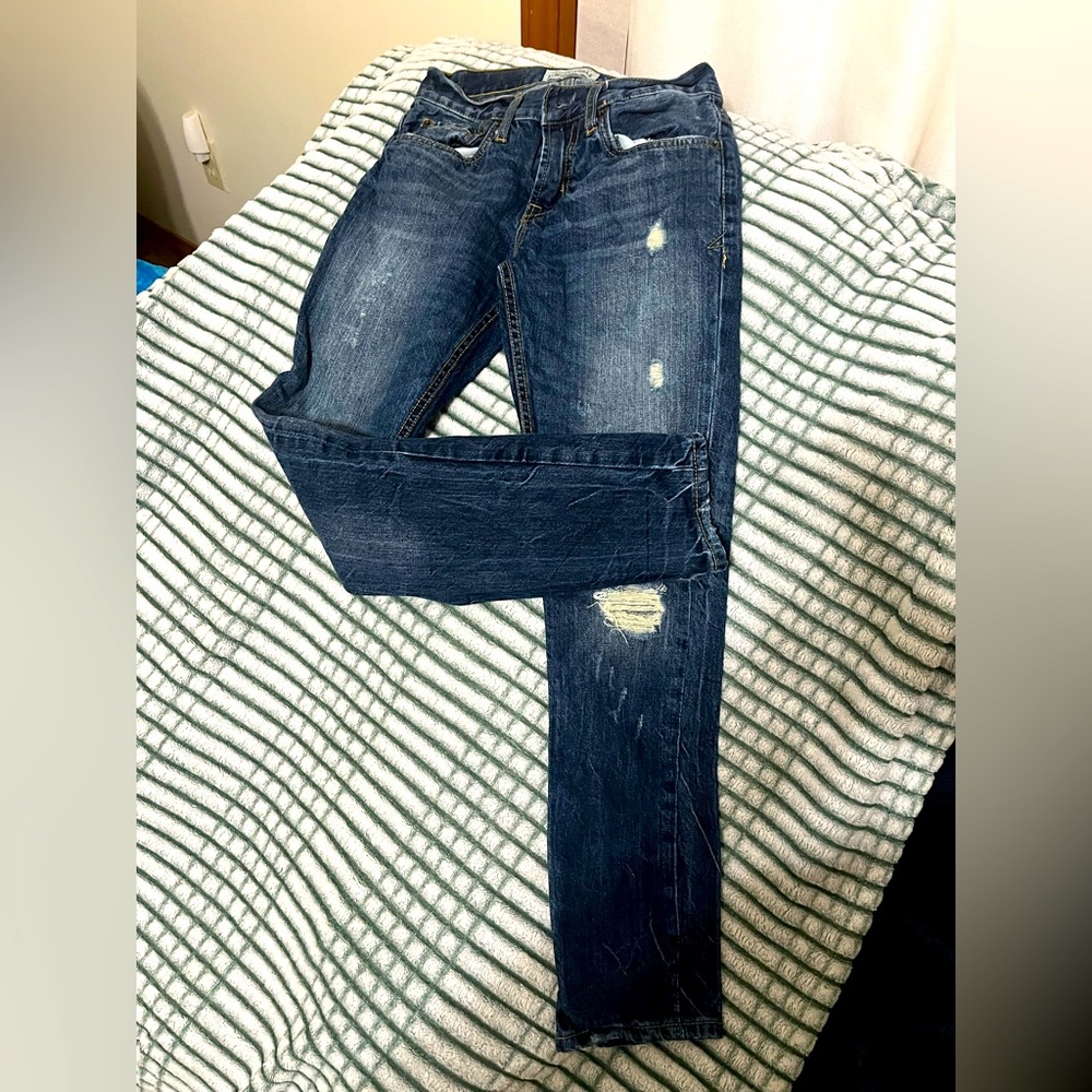 Aeropostale Rivington Skinny Distressed Denim Womens 27/28 Jeans